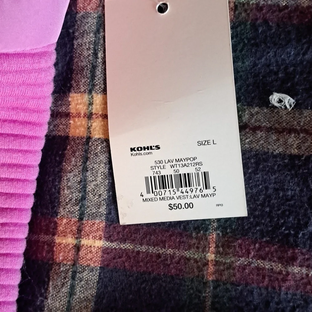 Woman's winter vest size large. New with tags. TEK GEAR - Picture 6 of 7